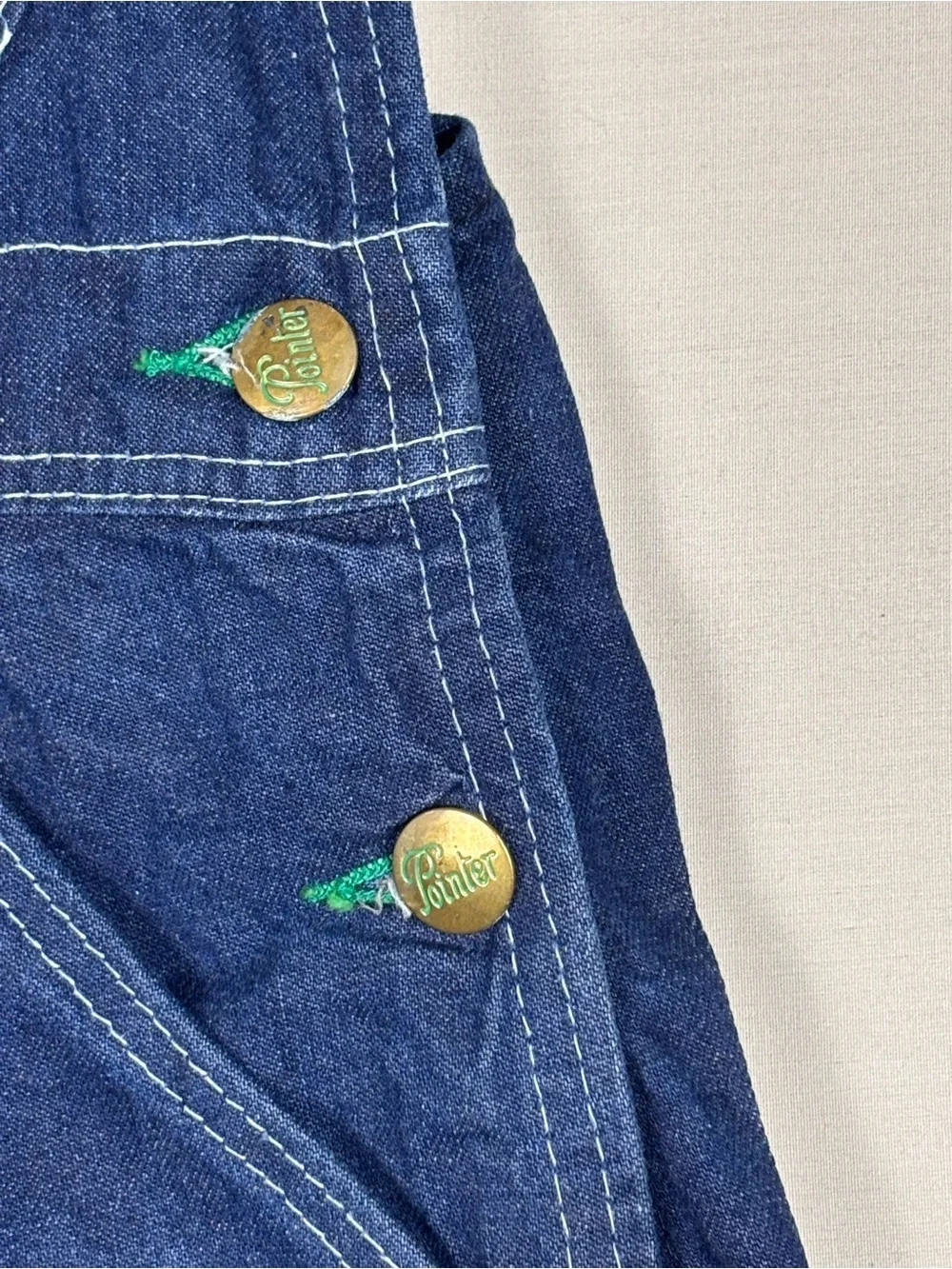 Vintage Pointer Brand Denim Overalls Carpenter Workwear USA Union Made